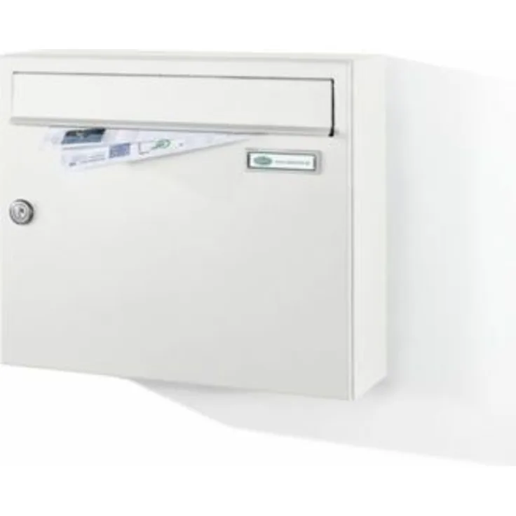 Briefkasten - nach DIN EN 13724 - verkehrsweiß RAL 9016 Briefkästen mailbox