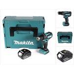 Makita DHP485G1J Akku Schlagbohrschrauber 18V 50 Nm brushless + 1x Akku 6,0Ah + Makpac ohne Ladegerät