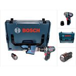 Bosch Professional GSR 12V-15 FC FlexiClick Akku Bohrschrauber mit Bohrfutteraufsatz in L-Boxx + 1x GBA 3,0 Ah Akku ohne Ladegerät