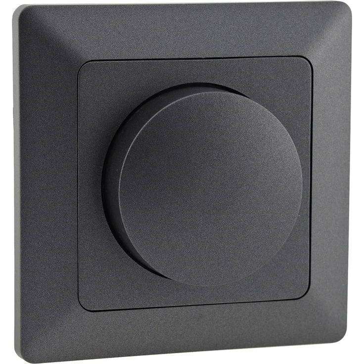 MILOS Dimmer für LED Lampen, Anthrazit 250V~/ 3-60W, inkl. Rahmen, UP