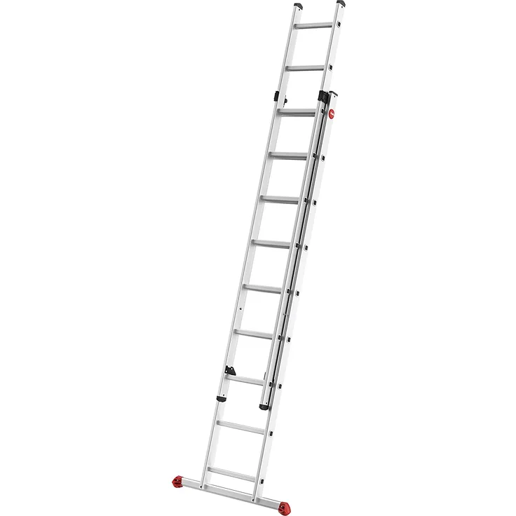 Hailo S80 ProfiStep duo, Aluminium-Schiebeleiter 2-teilig, 2x9 Sprossen