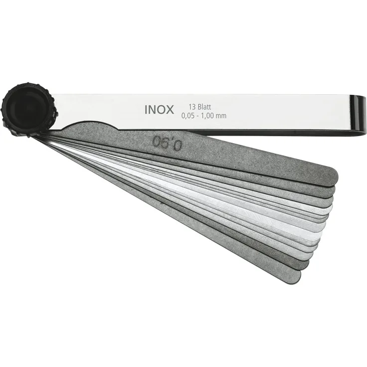 HELIOS-PREISSER 0607203 Fühlerlehre rostfrei, 20 Blatt, 0,05-1 mm, 100 mm