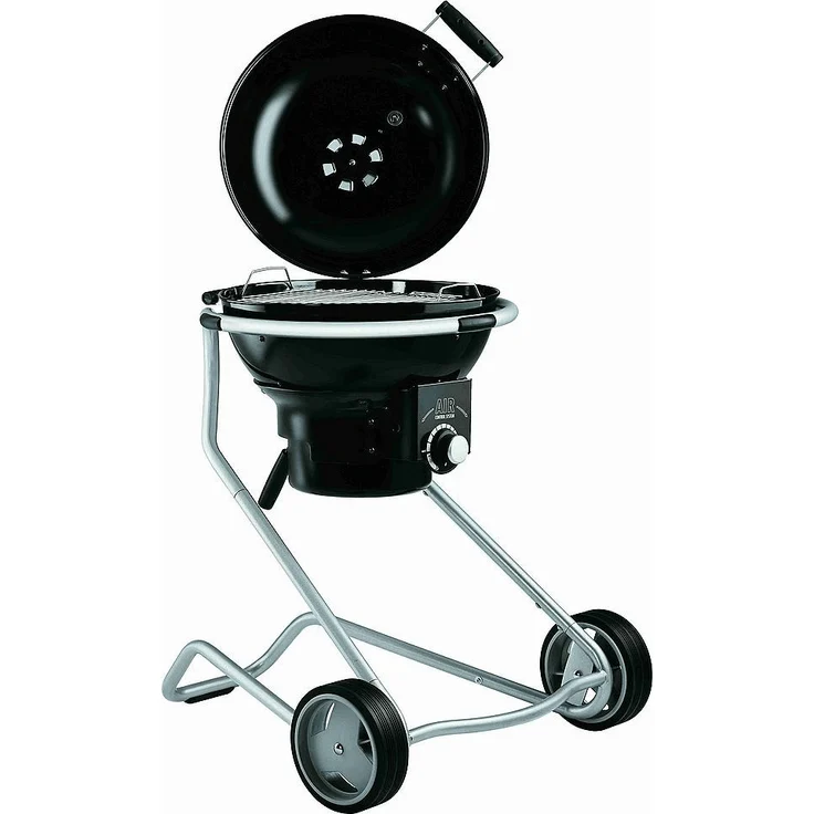 RÖSLE Holzkohle-Kugelgrill No. 1 AIR F50, Stahl schwarz, 75 x 83 x 105 cm, Air Control System, Deckelscharnier, klappbarer Holzkohlegrillrost, 22,2 kg, Ø Grillfläche 50 cm – Bild 4