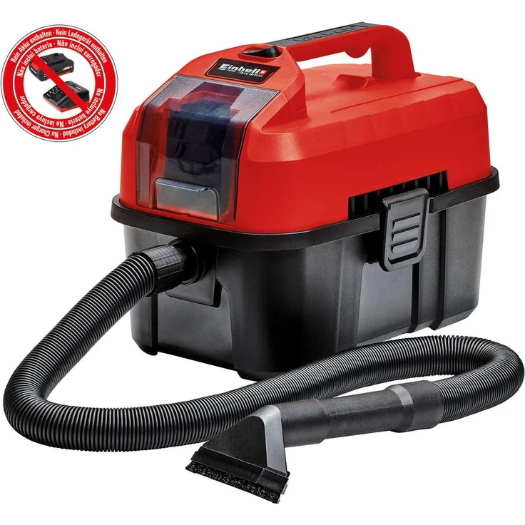 Einhell Akku-Nass-Trockensauger TE-VC 18-10 Li-Solo Power X-Change PXC (10 Liter Tank, inkl. 2 m-Schlauch, Fugen--Bürstendüse + Polster--Universaldüse, ohne Akku und Ladegerät) Beutel 10 Liter – Bild 3