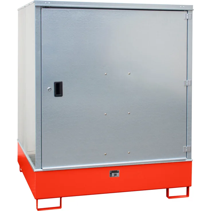 Bauer Gefahrstoff-Schrank GS-3, abschließbar, für max. 4x200l Fässer, Feuerrot