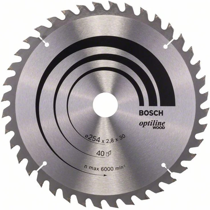 Bosch Professional Kreissägeblatt Optiline Wood (für Holz, 254 x 30 x 2,8 mm, 40 Zähne, Zubehör Kreissäge) – Bild 1