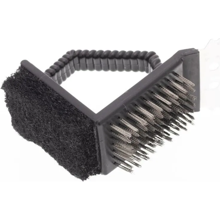 Grillbürste, 2in1 Reinigungsbürste, Drahtbürste für Grill, Drahtborsten, Schaber, Kunststoffgriff