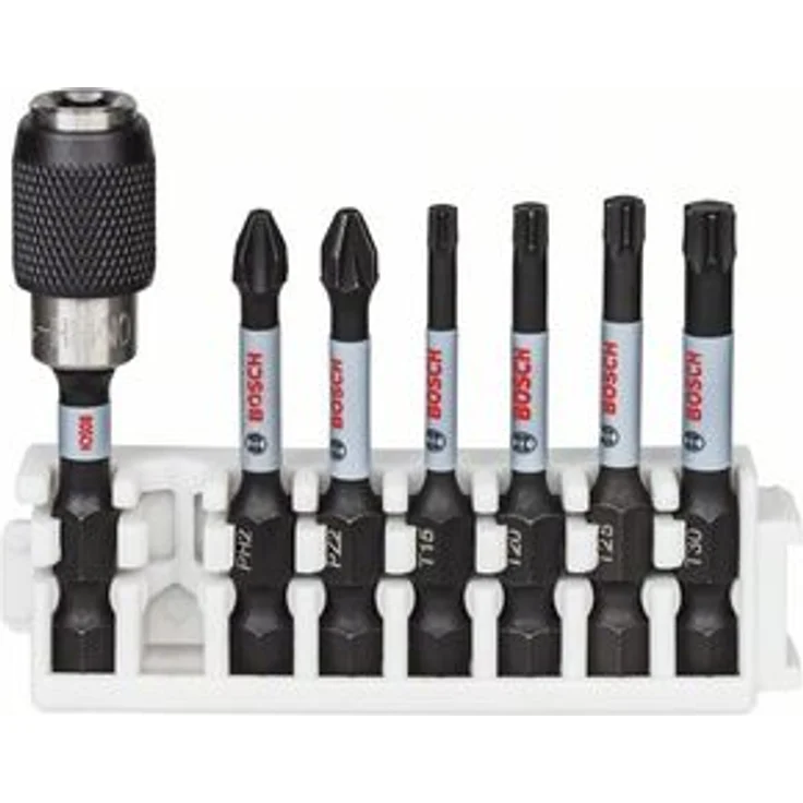 Bosch Professional 7tlg. Schrauber Bit Set (Impact Control, T-PZ-PH Bits, Länge 25 mm, Universalhalter Quick Release, Pick and Click) – Bild 1