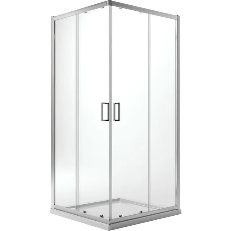 Eckeinstieg Duschkabine Rechteckig 100x75 H185 Transparent 6mm Glas Mod. Ready