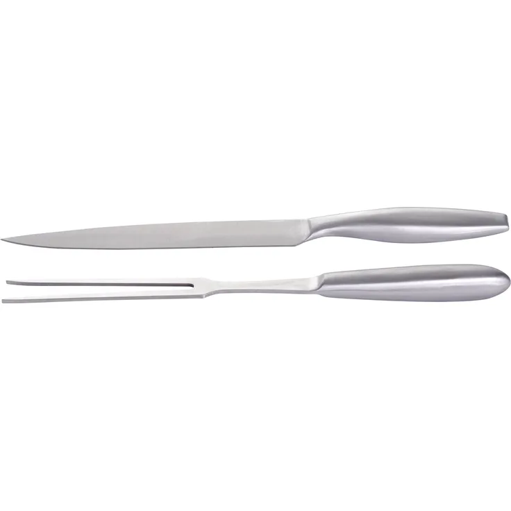 PaellaWorld Grillbesteckset Grillwerkzeug Tranchier Set, Edelstahl, 2 Stück, silber