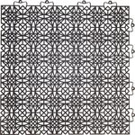 andiamo Kunststofffliese Bodenfliese Gartenfliese Terassenfliese Balkonfliese Innen- und Außenbereich Wasserdurchlässig wetterfest langlebig 38 x 38 cm, Set: 7 Fliesen 1 m², schwarz