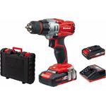 Einhell Akkuschrauber TE-CD 18-2 Li Power X-Change PXC (Li-Ion, 18 V, 2 Gang, 44 Nm, LED-Licht, Koffer, 2 x 1,5 Ah Akku und Ladegerät)