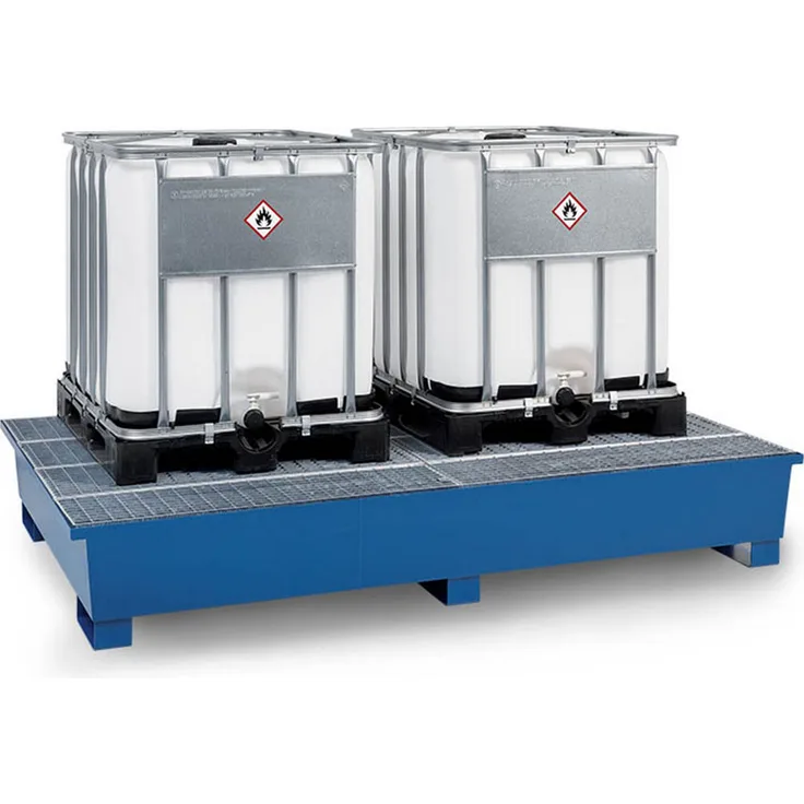 R+R Industrietechnik Auffangwanne RTC-2 für 2x1000l IBC Fässer RAL 2004 Reinorange