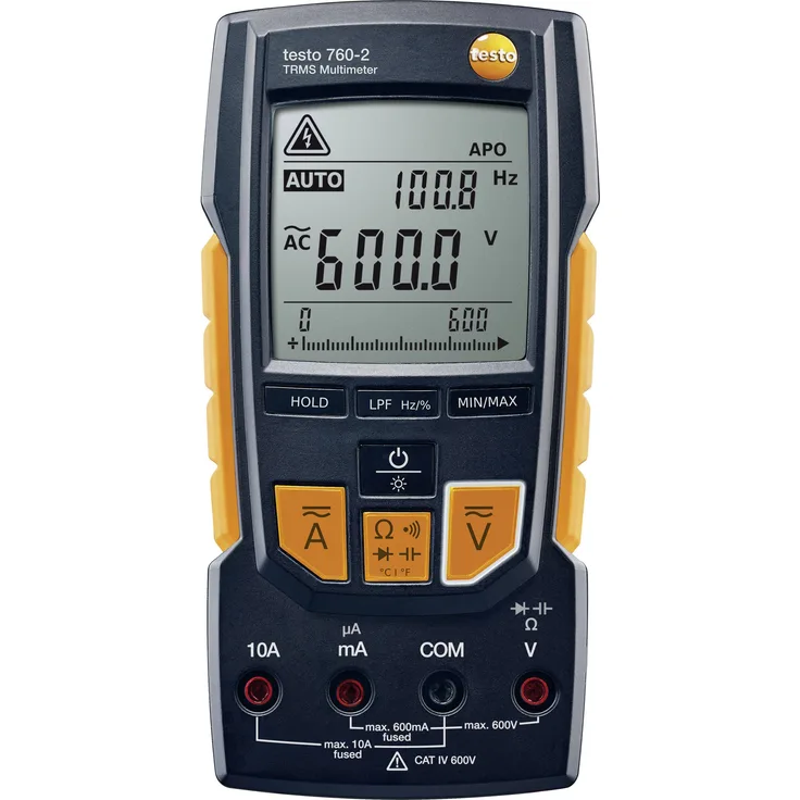 Testo 760-2 Hand-Multimeter digital CAT III 1000 V, CAT IV 600V Anzeige Counts: 6000