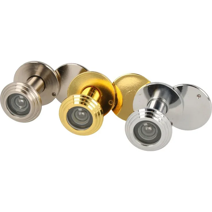 Türspion Türgucker aus Metall Chrom glänzend für Türstärken 55mm-80mm