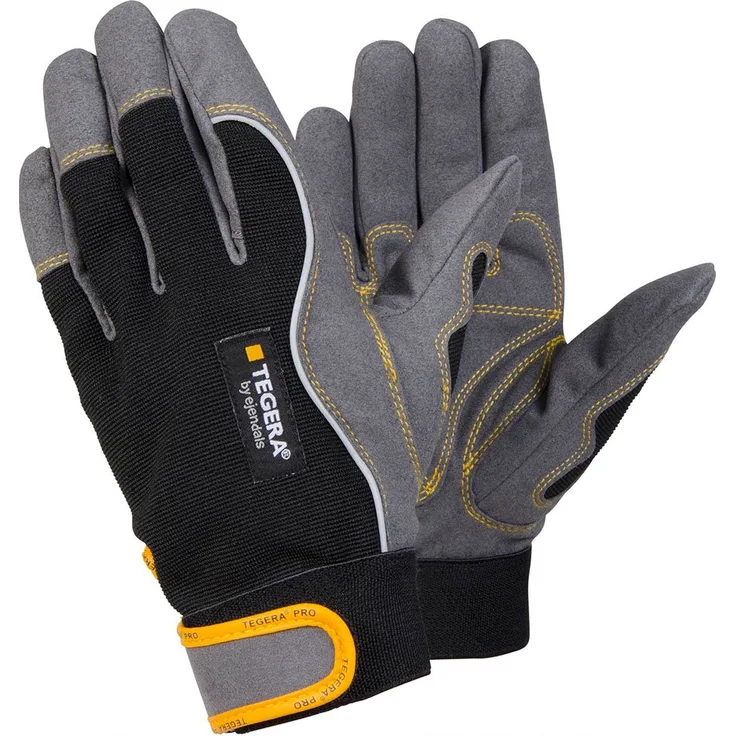 Ejendals Handschuh ''Tegera 9200'' aus Synthetikleder, Größe 9, 1 Stück, schwarz / grau / gelb, 9200-9