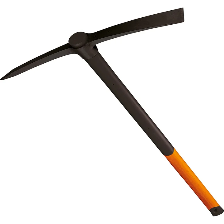 Fiskars geschmiedete Kreuzhacke, Länge: 90 cm, Gewicht: 2,95 kg, Geschmiedeter Stahl-Kopf-Glasfaserverstärkter Kunststoff-Griff, Schwarz-Orange, 200, 1001733 – Bild 1
