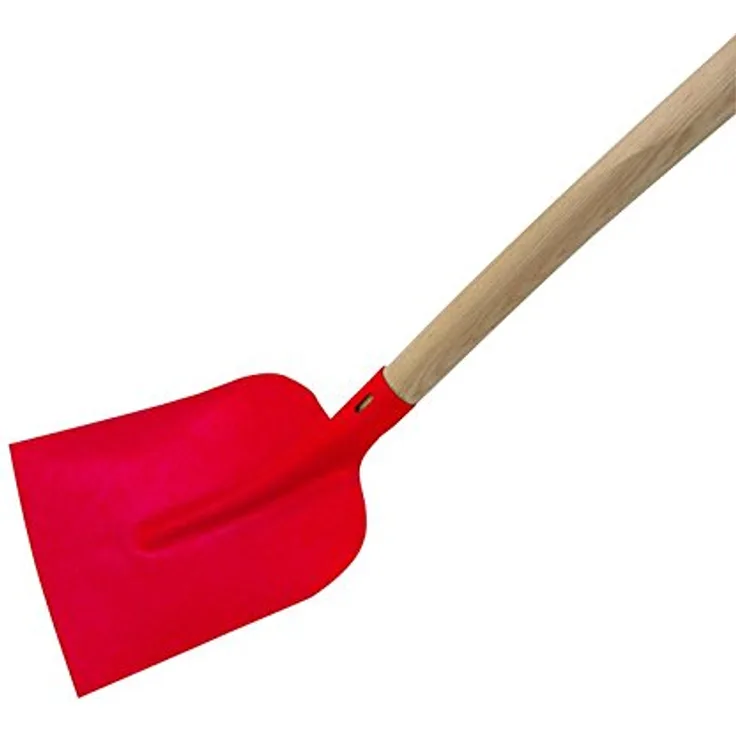 Xclou Holsteiner Schaufel in Rot aus Stahl, Gartenschaufel mit Holzstiel, Bauschaufel mit optimaler Kraftübertragung, Größe 2, Gesamtlänge: ca. 150 cm