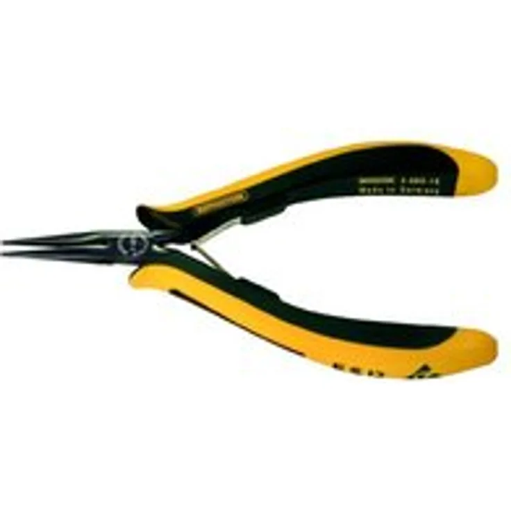 Bernstein Werkzeug GmbH 3-685-15 Spitzzange EUROline, 140 mm, lange Backen, ableitfähige zweifarbige Handschutzhüllen