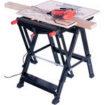 Black+Decker Workmate (Spanntisch und freistehende Werkbank in einem, Stahlkonstruktion bis 250 kg belastbar, Arbeitsplatte aus stabilem Bambus, einhändig bedienbar, verstellbar) WM1000