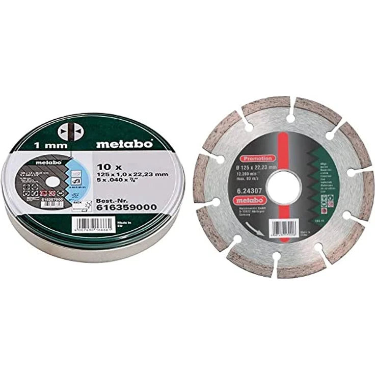 Metabo Promotion Trennscheiben 125x1,0x22,23 Metall, Inox, 10 Stück in Blechdose – Bild 2