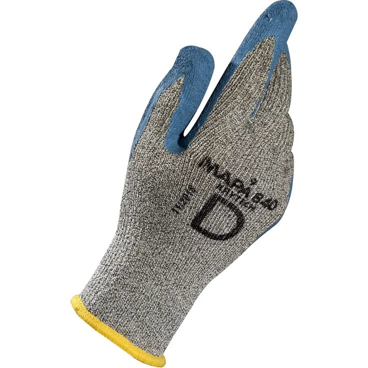 MAPA Professional KRYTECH 840 â€“ Handschuhe aus Naturlatex mit hoher Schnittfestigkeit, im Einsatz in zahlreichen Industrien, blau, Größe 10 (1 Paar), Schutzhandschuhe