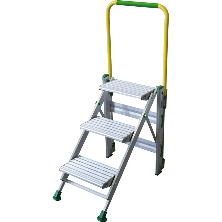 Facal Klapptreppe Plio mit Sicherheitsbügel Aluminium 3 Stufen