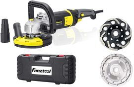 FANZTOOL Betonschleifer Set mit Diamantschleiftopf und Premium Absaughaube 1500W-125mmund