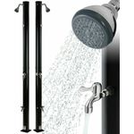 Solardusche mit Thermometer 20L Gartendusche Solar Campingdusche Garten - Schwarz - Arebos