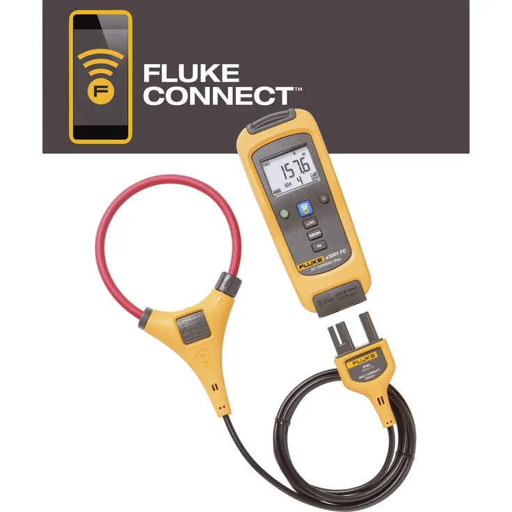 Fluke FLK-a3001 FC iFlex Stromzange, Hand-Multimeter digital Datenlogger CAT III 1000 V, CAT IV 600V Anzeige Counts: 2500