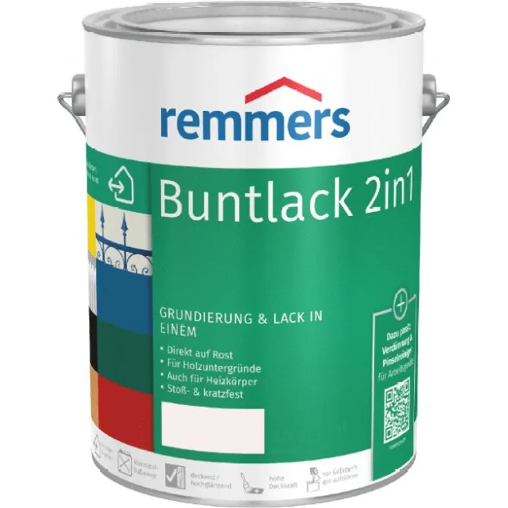 Buntlack 2 in 1 - nussbraun (RAL8011), 375 ml - Remmers