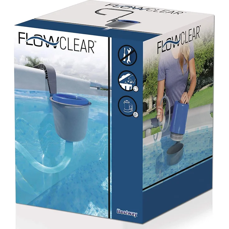 Bestway 58233 Oberflächenskimmer Pool Skimmer Reinigung Filter Multi Aufhängung – Bild 3