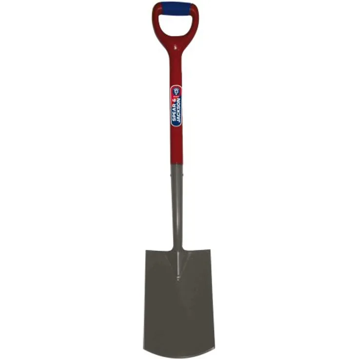 Spear & Jackson 2190NS-09 Select Kohlenstoffstahl-Grabschaufel, Roter Griff mit dunkelgrauem Kopf, 101 x 18 x 9.5 cm