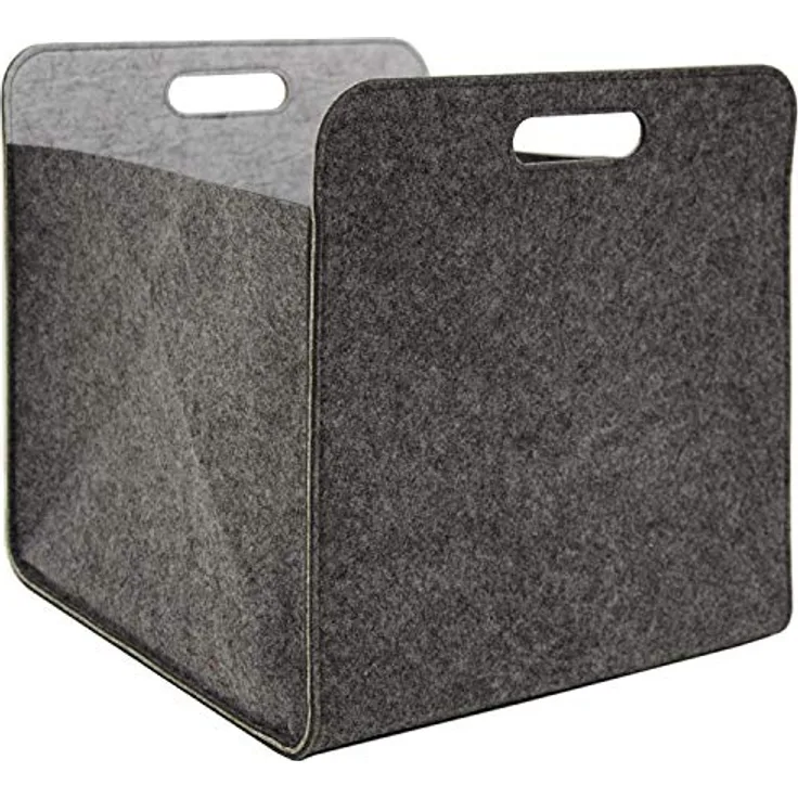 Filz Aufbewahrungsbox 33x33x38 cm Kallax Filzkorb Regal Einsatz Box Filzbox Grau