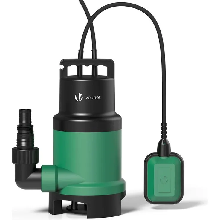 Vounot Schmutzwasserpumpe, Tauchpumpe mit Stufenloser Schwimmerschalter, 750 W - Vounot