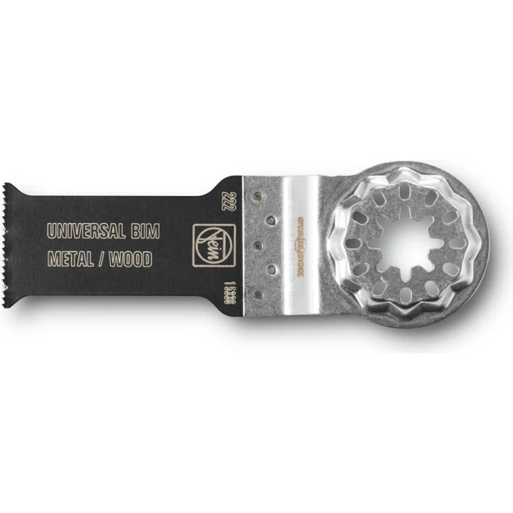 Fein 63502222210 E-Cut Universal-Sägeblatt 55x28mm | Bi Verzahnung | für Holz, Blech, Metall, Gipskarton und Kunststoff | StarLock Werkzeugaufnahme | passend für alle gängigen Oszillierer, 1 V, Silber – Bild 1