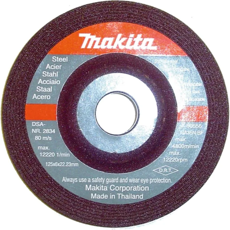 Makita A-80656 A-95962 Schruppscheibe 125mmINOX100Stk, Blau, Silber, 76x533 mm