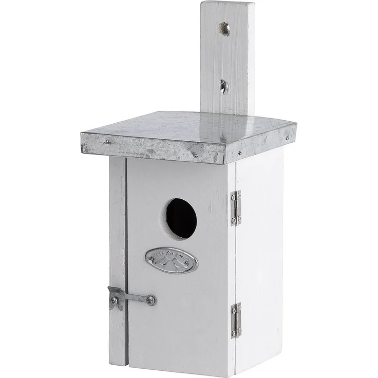 Vogelhaus für Zaunkönige Nistkasten Holz Weiss
