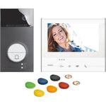 Bticino C300X + L3000 NOIR Video-Türstation, mit Speicherfunktion, Außenstation schwarz- Innenstation weiß (363910)