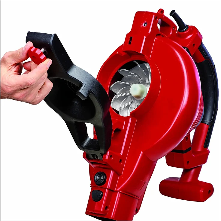Einhell GC-EL 3000 E Laubsauger Laubbläser mit Häckselfunktion (3.000 W, Saug--Blasfunktion, verstellbarer Zusatzhandgriff, 45 L Fangsack, Blasluftstrom 300 km-h, max. Saugleistung 840 m³-h) Häckselfunktion 3000 Watt – Bild 4