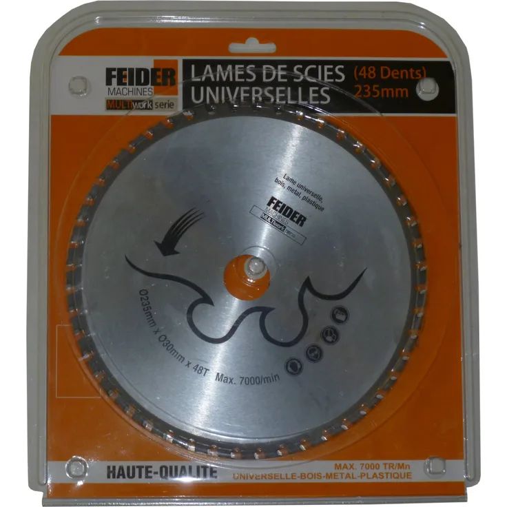Feider F235LU Universal Kreissägeblatt multi Material: 235 x 30 mm Z = 48 Wechselzahn