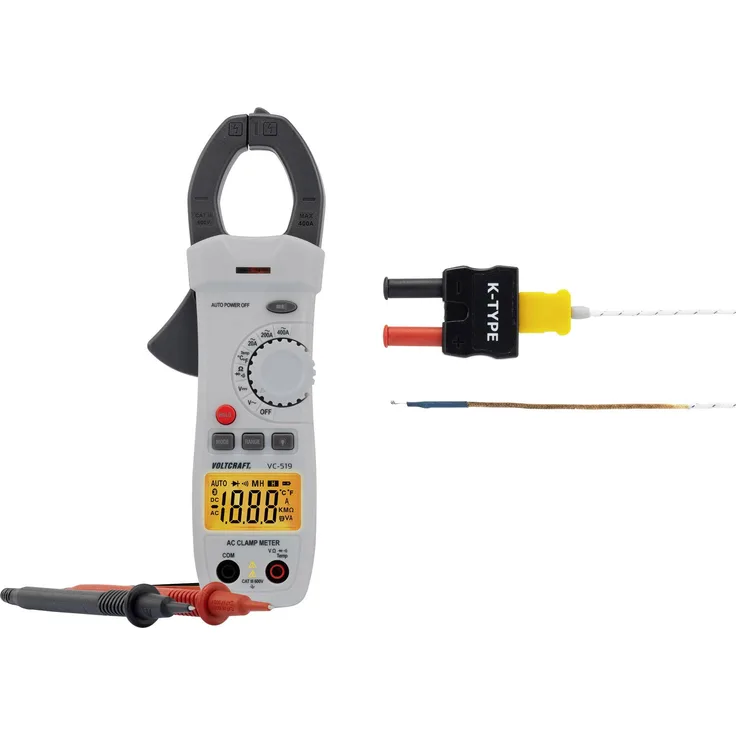 VOLTCRAFT VC-519 Stromzange digital CAT III 600V Anzeige Counts: 2000