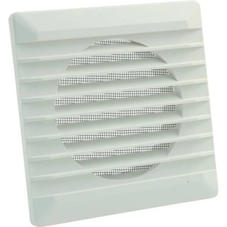 Marley Lüftungsgitter 140 x 140 mm, mit Fliegengitter, weiß
