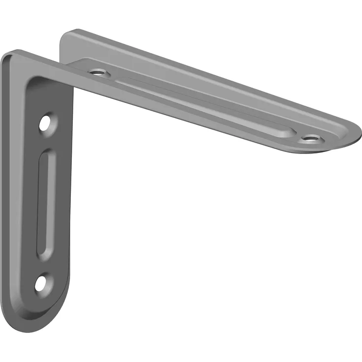 Element System 18133-00148 Regalkonsole Arena-Regalträger - 5 Größen - 3 Farben - 2 Stück-weißaluminium - 80 x 120 mm, 80x120 mm