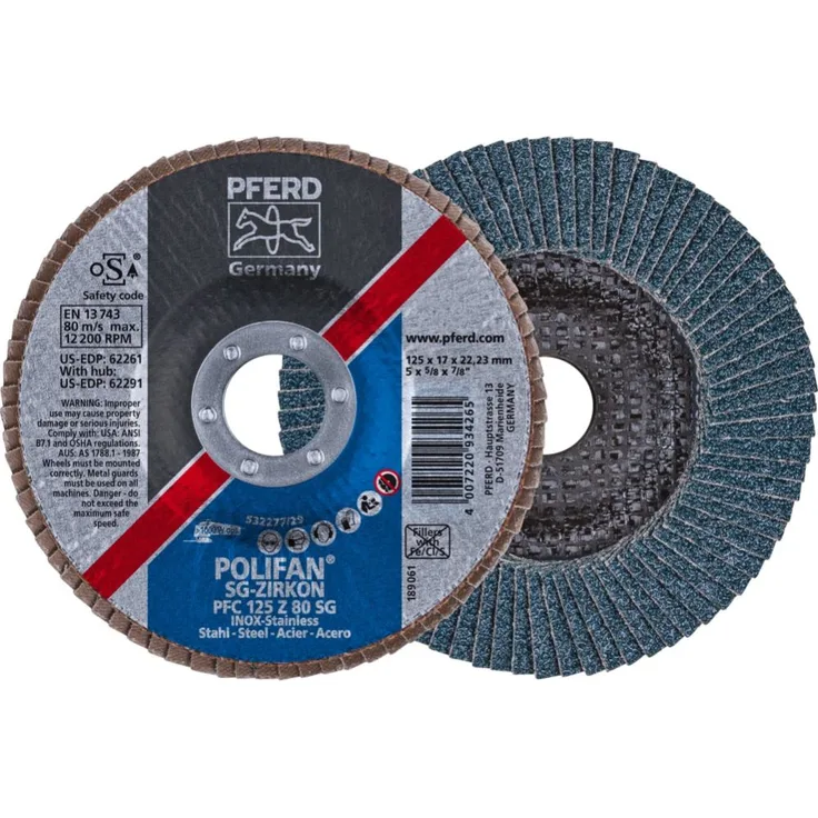 Pferd POLIFAN®-Fächerscheibe PFC 125 Z 80 SG/22,23 (67788126)