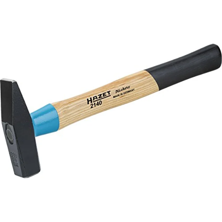 HAZET Schlosserhammer (Stahl-Stielschutzhülse Bluguard, Hickoryholz, Güteklasse A, 300 g, Länge: 300 mm) 2140-30 – Bild 1