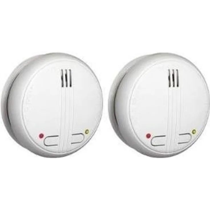 Flamingo Funk Rauchmelder 2er Set- Brandmelder DIN EN 14604 - koppelbar vernetzbar mit Batterien