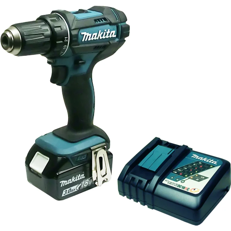 Makita DDF482 Akku-Bohrschrauber 18 V, 2-Gang, Schnellspannbohrfutter inkl.1x Akku 3 Ah und Ladegerät ohne Makpac – Bild 1