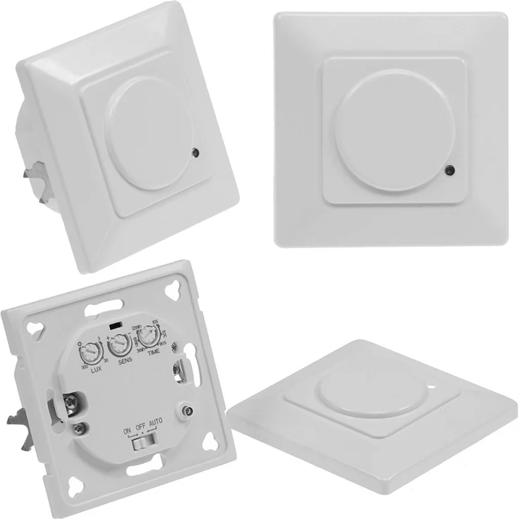 Chilitec Unterputz Bewegungsmelder für LED Innen 160 Grad 3-Draht Technik Weiß