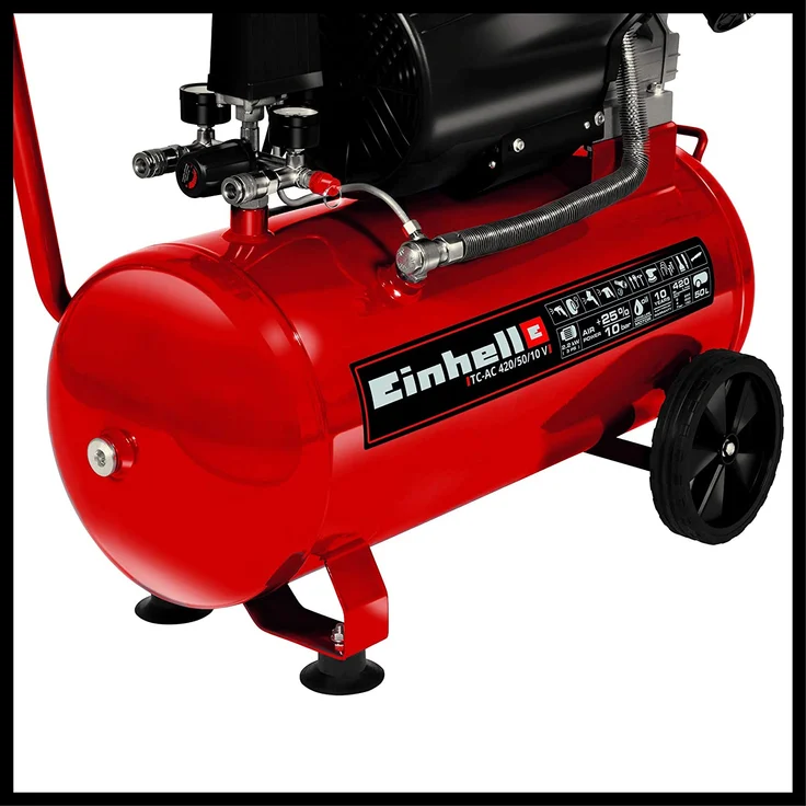 Einhell Kompressor TC-AC 420/50/10 V - 4010495 Kolbenkompressor 50 Liter 10 bar 2200 W 230 V – Bild 3